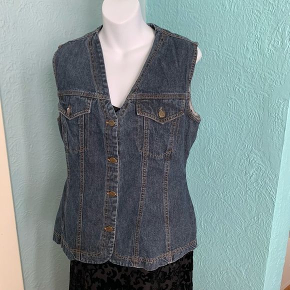 Vintage Denim Vest-L - Picture 1 of 6